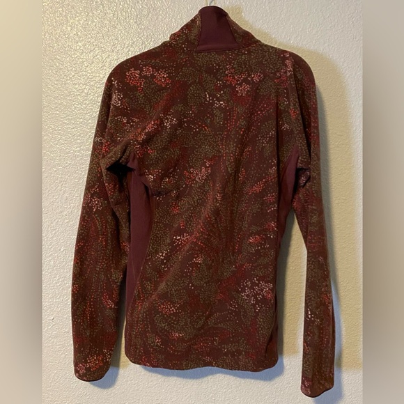 Columbia Arctic Air Printed 1/4 Zip Fleece Burgundy Pullover Women’s Size M - Picture 5 of 7